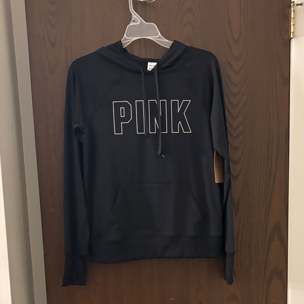 NWT PINK Victoria's Secret Black Active Hoodie